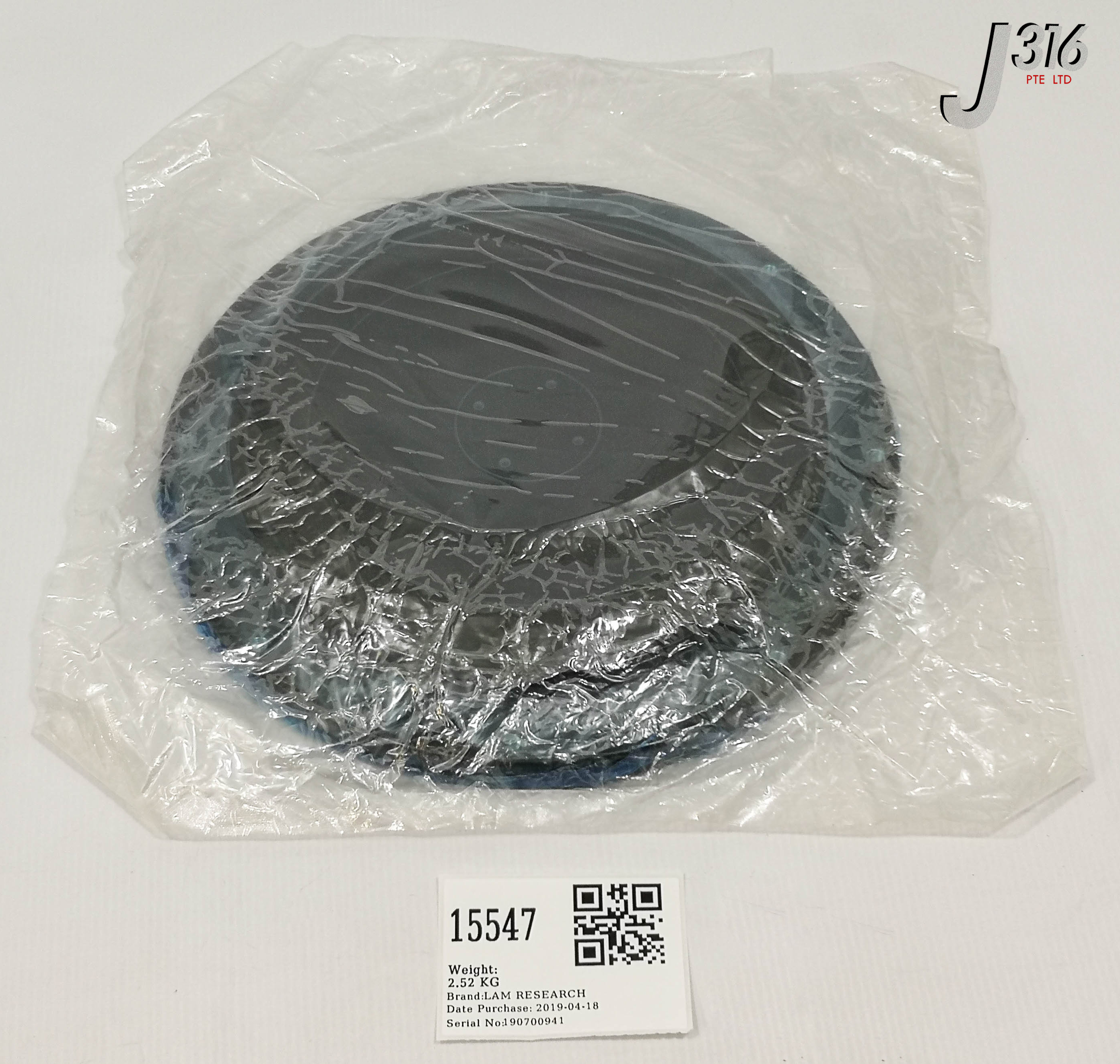 のん 15547 LAM RESEARCH ELECTRODE, LOWER CAP, ESC XL (NEW) 839-440462